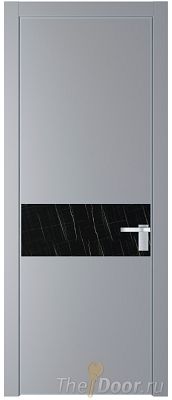 Дверь Profil Doors 17PE цвет Смоки (RAL 870-02) кромка Серебро стекло Неро мрамор Дверь Profil Doors 17PE цвет Смоки (RAL 870-02) кромка Серебро стекло Неро мрамор