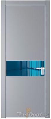 Дверь Profil Doors 17PE цвет Смоки (RAL 870-02) кромка Серебро стекло Зеркало Blue Дверь Profil Doors 17PE цвет Смоки (RAL 870-02) кромка Серебро стекло Зеркало Blue