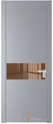 Дверь Profil Doors 17PE цвет Смоки (RAL 870-02) кромка Серебро стекло Зеркало Bronza Дверь Profil Doors 17PE цвет Смоки (RAL 870-02) кромка Серебро стекло Зеркало Bronza