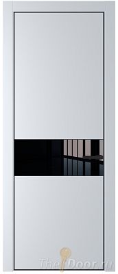 Дверь Profil Doors 17PE цвет Вайт (RAL 110 96 02) кромка Черный матовый RAL9005 стекло Lacobel Черный лак Дверь Profil Doors 17PE цвет Вайт (RAL 110 96 02) кромка Черный матовый RAL9005 стекло Lacobel Черный лак