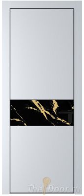 Дверь Profil Doors 17PE цвет Вайт (RAL 110 96 02) кромка Черный матовый RAL9005 стекло Нефи черный узор золото Дверь Profil Doors 17PE цвет Вайт (RAL 110 96 02) кромка Черный матовый RAL9005 стекло Нефи черный узор золото