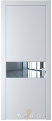 Дверь Profil Doors 17PE цвет Вайт (RAL 110 96 02) кромка Серебро стекло Зеркало