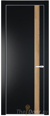 Дверь Profil Doors 18PE цвет Блэк кромка Серебро вставка Дуб Карамель Дверь Profil Doors 18PE цвет Блэк кромка Серебро вставка Дуб Карамель