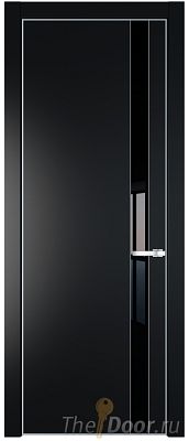 Дверь Profil Doors 18PE цвет Блэк кромка Серебро стекло Lacobel Черный лак Дверь Profil Doors 18PE цвет Блэк кромка Серебро стекло Lacobel Черный лак