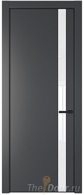 Дверь Profil Doors 18PE цвет Графит (Pantone 425С) кромка Черный матовый RAL9005 стекло Lacobel лак Классик Дверь Profil Doors 18PE цвет Графит (Pantone 425С) кромка Черный матовый RAL9005 стекло Lacobel лак Классик