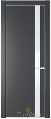 Дверь Profil Doors 18PE цвет Графит (Pantone 425С) кромка Серебро стекло Lacobel лак Классик Дверь Profil Doors 18PE цвет Графит (Pantone 425С) кромка Серебро стекло Lacobel лак Классик