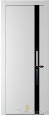 Дверь Profil Doors 18PE цвет Крем Вайт (RAL 120-02) кромка Черный матовый RAL9005 стекло Lacobel Черный лак Дверь Profil Doors 18PE цвет Крем Вайт (RAL 120-02) кромка Черный матовый RAL9005 стекло Lacobel Черный лак
