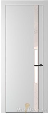 Дверь Profil Doors 18PE цвет Крем Вайт (RAL 120-02) кромка Черный матовый RAL9005 стекло Lacobel Перламутровый лак Дверь Profil Doors 18PE цвет Крем Вайт (RAL 120-02) кромка Черный матовый RAL9005 стекло Lacobel Перламутровый лак