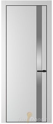Дверь Profil Doors 18PE цвет Крем Вайт (RAL 120-02) кромка Черный матовый RAL9005 стекло Lacobel Серебро Матлак Дверь Profil Doors 18PE цвет Крем Вайт (RAL 120-02) кромка Черный матовый RAL9005 стекло Lacobel Серебро Матлак