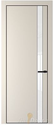 Дверь Profil Doors 18PE цвет Кремовая Магнолия (RAL 120-04) кромка Черный матовый RAL9005 стекло Lacobel лак Классик Дверь Profil Doors 18PE цвет Кремовая Магнолия (RAL 120-04) кромка Черный матовый RAL9005 стекло Lacobel лак Классик