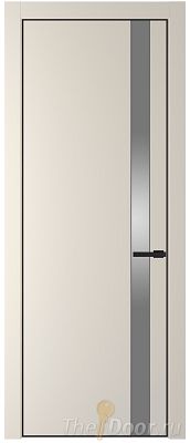 Дверь Profil Doors 18PE цвет Кремовая Магнолия (RAL 120-04) кромка Черный матовый RAL9005 стекло Lacobel Серебро Матлак Дверь Profil Doors 18PE цвет Кремовая Магнолия (RAL 120-04) кромка Черный матовый RAL9005 стекло Lacobel Серебро Матлак