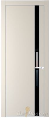 Дверь Profil Doors 18PE цвет Кремовая Магнолия (RAL 120-04) кромка Серебро стекло Lacobel Черный лак Дверь Profil Doors 18PE цвет Кремовая Магнолия (RAL 120-04) кромка Серебро стекло Lacobel Черный лак