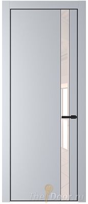 Дверь Profil Doors 18PE цвет Лайт Грей (RAL 870-01) кромка Черный матовый RAL9005 стекло Lacobel Перламутровый лак Дверь Profil Doors 18PE цвет Лайт Грей (RAL 870-01) кромка Черный матовый RAL9005 стекло Lacobel Перламутровый лак