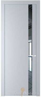 Дверь Profil Doors 18PE цвет Лайт Грей (RAL 870-01) кромка Серебро стекло Зеркало Дверь Profil Doors 18PE цвет Лайт Грей (RAL 870-01) кромка Серебро стекло Зеркало
