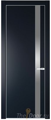 Дверь Profil Doors 18PE цвет Нэви Блу (RAL 7016) кромка Серебро стекло Lacobel Серебро Матлак Дверь Profil Doors 18PE цвет Нэви Блу (RAL 7016) кромка Серебро стекло Lacobel Серебро Матлак
