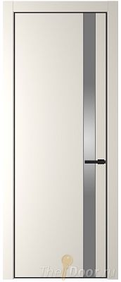Дверь Profil Doors 18PE цвет Перламутр белый кромка Черный матовый RAL9005 стекло Lacobel Серебро Матлак Дверь Profil Doors 18PE цвет Перламутр белый кромка Черный матовый RAL9005 стекло Lacobel Серебро Матлак