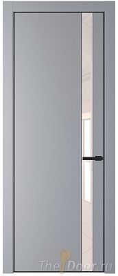 Дверь Profil Doors 18PE цвет Смоки (RAL 870-02) кромка Черный матовый RAL9005 стекло Lacobel Перламутровый лак Дверь Profil Doors 18PE цвет Смоки (RAL 870-02) кромка Черный матовый RAL9005 стекло Lacobel Перламутровый лак