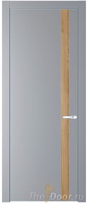 Дверь Profil Doors 18PE цвет Смоки (RAL 870-02) кромка Серебро вставка Дуб Карамель Дверь Profil Doors 18PE цвет Смоки (RAL 870-02) кромка Серебро вставка Дуб Карамель