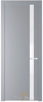 Дверь Profil Doors 18PE цвет Смоки (RAL 870-02) кромка Серебро стекло Lacobel лак Классик Дверь Profil Doors 18PE цвет Смоки (RAL 870-02) кромка Серебро стекло Lacobel лак Классик