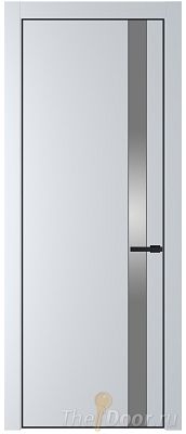 Дверь Profil Doors 18PE цвет Вайт (RAL 110 96 02) кромка Черный матовый RAL9005 стекло Lacobel Серебро Матлак Дверь Profil Doors 18PE цвет Вайт (RAL 110 96 02) кромка Черный матовый RAL9005 стекло Lacobel Серебро Матлак