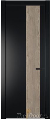 Дверь Profil Doors 19PE цвет Блэк кромка Черный матовый RAL9005 вставка Каштан Светлый Дверь Profil Doors 19PE цвет Блэк кромка Черный матовый RAL9005 вставка Каштан Светлый