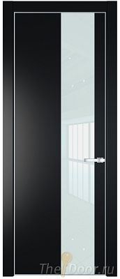 Дверь Profil Doors 19PE цвет Блэк кромка Серебро стекло Lacobel Белый лак Дверь Profil Doors 19PE цвет Блэк кромка Серебро стекло Lacobel Белый лак