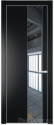 Дверь Profil Doors 19PE цвет Блэк кромка Серебро стекло Зеркало Дверь Profil Doors 19PE цвет Блэк кромка Серебро стекло Зеркало