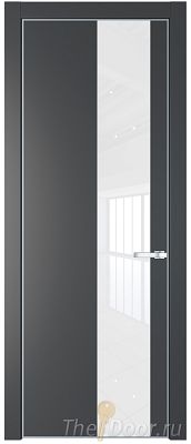 Дверь Profil Doors 19PE цвет Графит (Pantone 425С) кромка Серебро стекло Lacobel лак Классик Дверь Profil Doors 19PE цвет Графит (Pantone 425С) кромка Серебро стекло Lacobel лак Классик