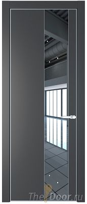 Дверь Profil Doors 19PE цвет Графит (Pantone 425С) кромка Серебро стекло Зеркало Дверь Profil Doors 19PE цвет Графит (Pantone 425С) кромка Серебро стекло Зеркало