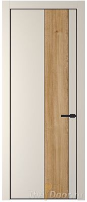 Дверь Profil Doors 19PE цвет Кремовая Магнолия (RAL 120-04) кромка Черный матовый RAL9005 вставка Дуб Карамель Дверь Profil Doors 19PE цвет Кремовая Магнолия (RAL 120-04) кромка Черный матовый RAL9005 вставка Дуб Карамель