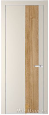 Дверь Profil Doors 19PE цвет Кремовая Магнолия (RAL 120-04) кромка Серебро вставка Дуб Карамель Дверь Profil Doors 19PE цвет Кремовая Магнолия (RAL 120-04) кромка Серебро вставка Дуб Карамель
