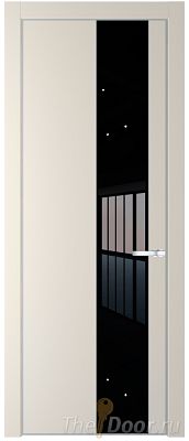 Дверь Profil Doors 19PE цвет Кремовая Магнолия (RAL 120-04) кромка Серебро стекло Lacobel Черный лак Дверь Profil Doors 19PE цвет Кремовая Магнолия (RAL 120-04) кромка Серебро стекло Lacobel Черный лак