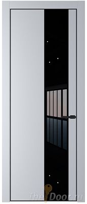 Дверь Profil Doors 19PE цвет Лайт Грей (RAL 870-01) кромка Черный матовый RAL9005 стекло Lacobel Черный лак Дверь Profil Doors 19PE цвет Лайт Грей (RAL 870-01) кромка Черный матовый RAL9005 стекло Lacobel Черный лак