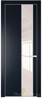 Дверь Profil Doors 19PE цвет Нэви Блу (RAL 7016) кромка Серебро стекло Lacobel Перламутровый лак Дверь Profil Doors 19PE цвет Нэви Блу (RAL 7016) кромка Серебро стекло Lacobel Перламутровый лак