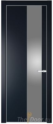 Дверь Profil Doors 19PE цвет Нэви Блу (RAL 7016) кромка Серебро стекло Lacobel Серебро Матлак Дверь Profil Doors 19PE цвет Нэви Блу (RAL 7016) кромка Серебро стекло Lacobel Серебро Матлак