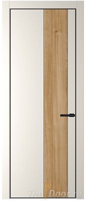 Дверь Profil Doors 19PE цвет Перламутр белый кромка Черный матовый RAL9005 вставка Дуб Карамель Дверь Profil Doors 19PE цвет Перламутр белый кромка Черный матовый RAL9005 вставка Дуб Карамель