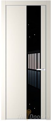 Дверь Profil Doors 19PE цвет Перламутр белый кромка Серебро стекло Lacobel Черный лак Дверь Profil Doors 19PE цвет Перламутр белый кромка Серебро стекло Lacobel Черный лак
