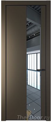 Дверь Profil Doors 19PE цвет Перламутр бронза кромка Черный матовый RAL9005 стекло Зеркало Дверь Profil Doors 19PE цвет Перламутр бронза кромка Черный матовый RAL9005 стекло Зеркало