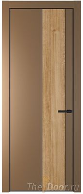 Дверь Profil Doors 19PE цвет Перламутр золото кромка Черный матовый RAL9005 вставка Дуб Карамель Дверь Profil Doors 19PE цвет Перламутр золото кромка Черный матовый RAL9005 вставка Дуб Карамель