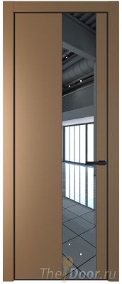 Дверь Profil Doors 19PE цвет Перламутр золото кромка Черный матовый RAL9005 стекло Зеркало Дверь Profil Doors 19PE цвет Перламутр золото кромка Черный матовый RAL9005 стекло Зеркало
