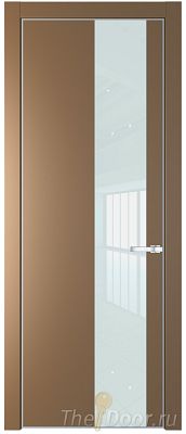 Дверь Profil Doors 19PE цвет Перламутр золото кромка Серебро стекло Lacobel Белый лак Дверь Profil Doors 19PE цвет Перламутр золото кромка Серебро стекло Lacobel Белый лак