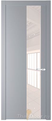 Дверь Profil Doors 19PE цвет Смоки (RAL 870-02) кромка Серебро стекло Lacobel Перламутровый лак Дверь Profil Doors 19PE цвет Смоки (RAL 870-02) кромка Серебро стекло Lacobel Перламутровый лак