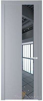 Дверь Profil Doors 19PE цвет Смоки (RAL 870-02) кромка Серебро стекло Зеркало Дверь Profil Doors 19PE цвет Смоки (RAL 870-02) кромка Серебро стекло Зеркало