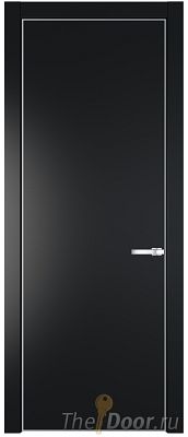 Дверь Profil Doors 1PE цвет Блэк кромка Серебро Дверь Profil Doors 1PE цвет Блэк кромка Серебро
