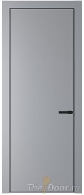 Дверь Profil Doors 1PE цвет Смоки (RAL 870-02) кромка Черный матовый RAL9005