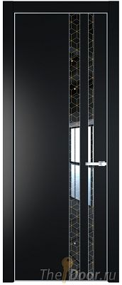Дверь Profil Doors 20PE цвет Блэк кромка Серебро стекло Лоран узор золото Дверь Profil Doors 20PE цвет Блэк кромка Серебро стекло Лоран узор золото