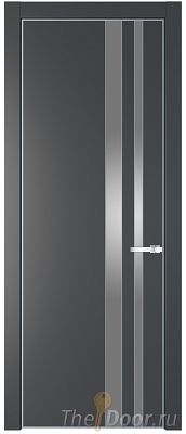 Дверь Profil Doors 20PE цвет Графит (Pantone 425С) кромка Серебро стекло Lacobel Серебро Матлак Дверь Profil Doors 20PE цвет Графит (Pantone 425С) кромка Серебро стекло Lacobel Серебро Матлак