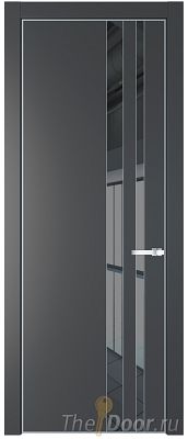 Дверь Profil Doors 20PE цвет Графит (Pantone 425С) кромка Серебро стекло Зеркало Grey Дверь Profil Doors 20PE цвет Графит (Pantone 425С) кромка Серебро стекло Зеркало Grey