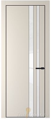 Дверь Profil Doors 20PE цвет Кремовая Магнолия (RAL 120-04) кромка Черный матовый RAL9005 стекло Lacobel лак Классик Дверь Profil Doors 20PE цвет Кремовая Магнолия (RAL 120-04) кромка Черный матовый RAL9005 стекло Lacobel лак Классик