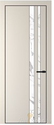 Дверь Profil Doors 20PE цвет Кремовая Магнолия (RAL 120-04) кромка Черный матовый RAL9005 стекло Нефи белый узор серебро Дверь Profil Doors 20PE цвет Кремовая Магнолия (RAL 120-04) кромка Черный матовый RAL9005 стекло Нефи белый узор серебро